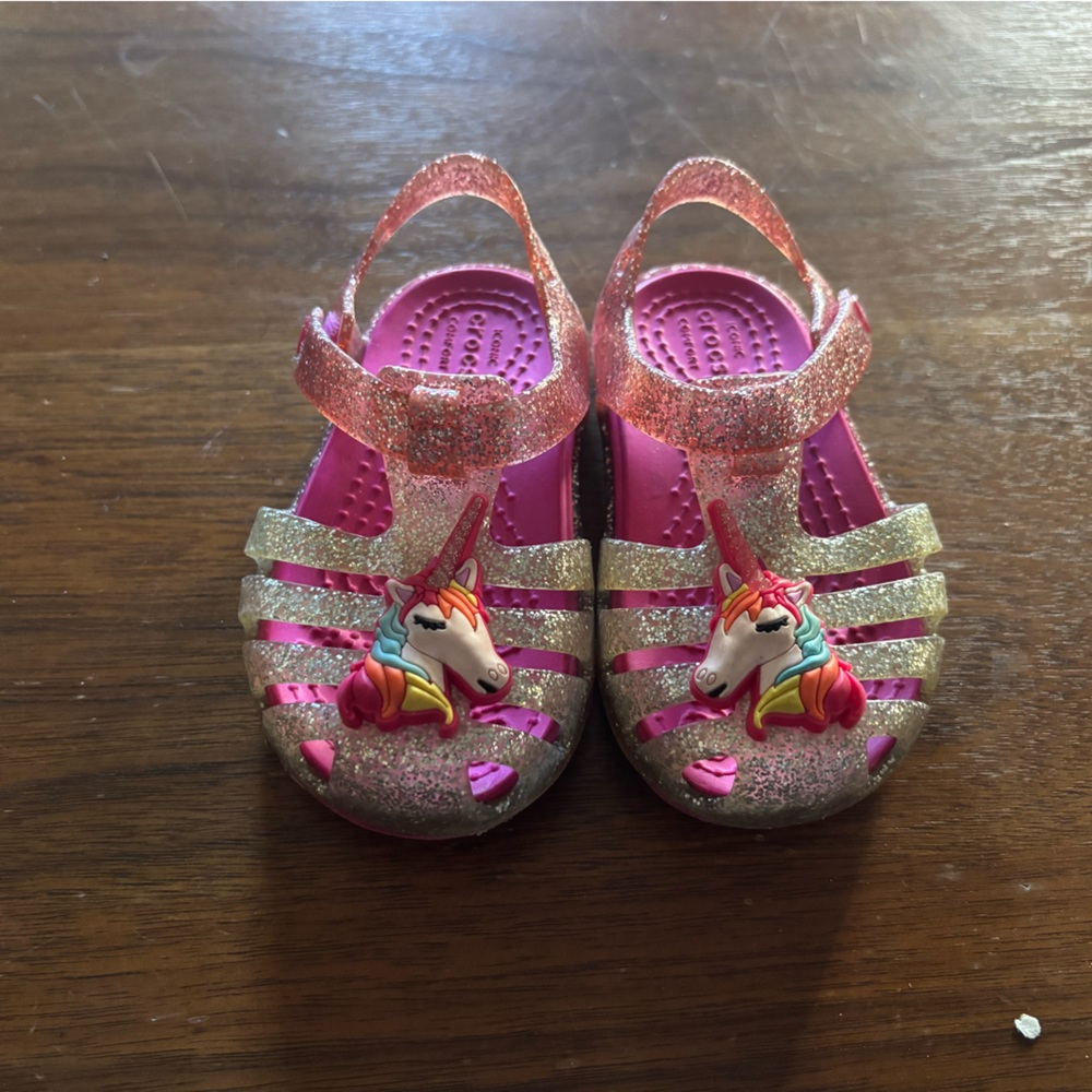 unicorn jelly CROCS VGUC size 12-18months size 5